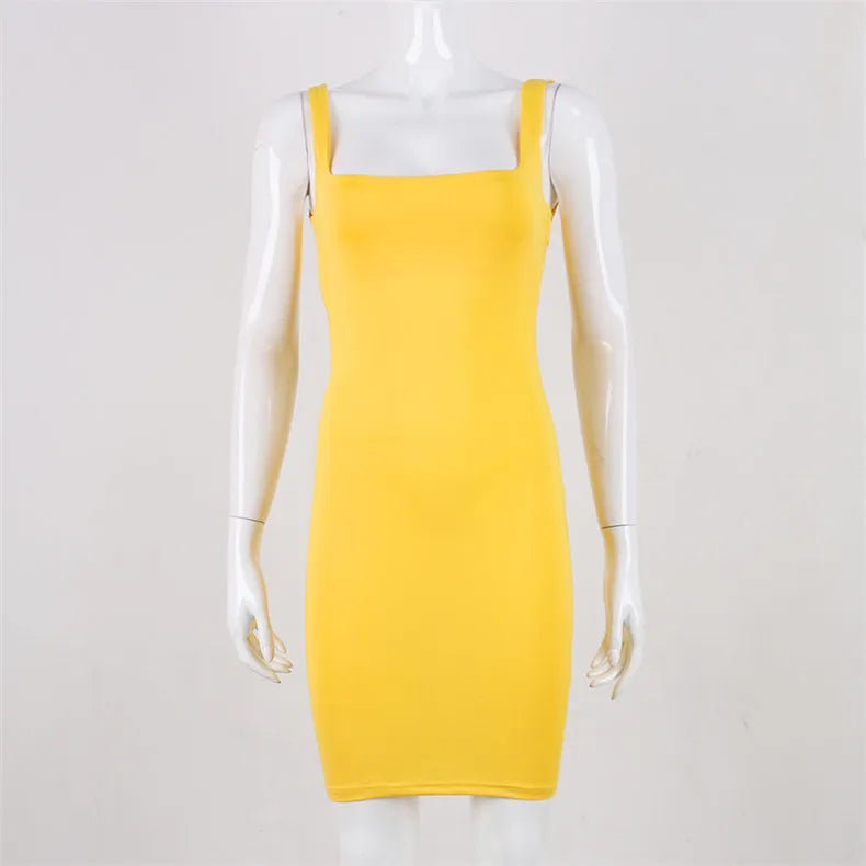 Red Mini Bodycon Women Summer Dress For Women2021 New Fashion Dress Backless Sexy Wrap Sleeveless Tight Dress Club Party платье