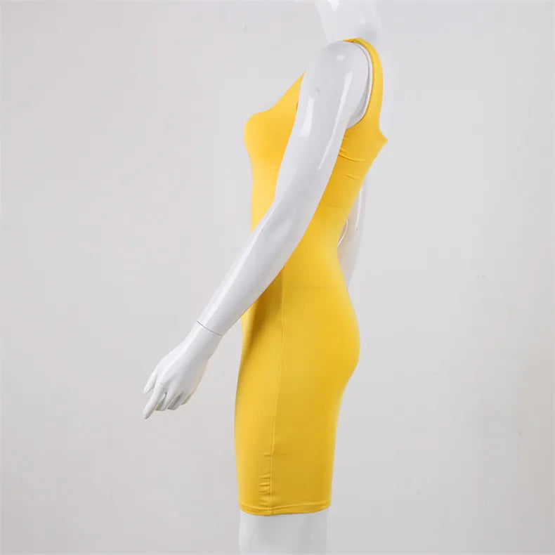 Red Mini Bodycon Women Summer Dress For Women2021 New Fashion Dress Backless Sexy Wrap Sleeveless Tight Dress Club Party платье