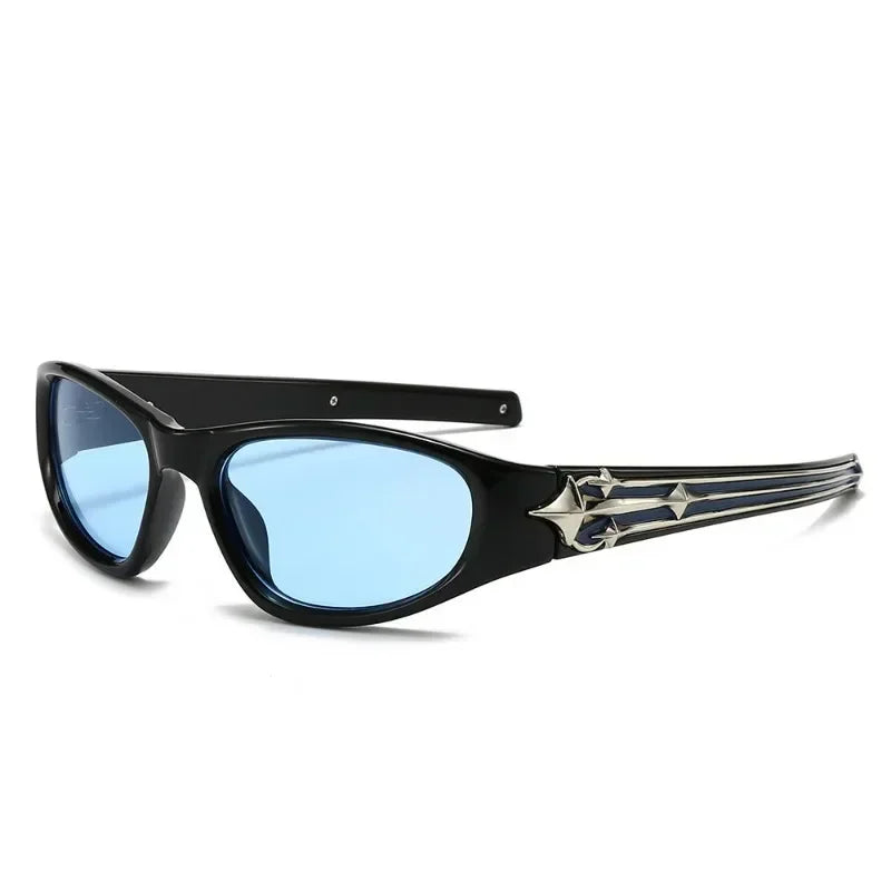 Y2k Fashion Punk Sports Sunglasses for Men Women Luxury Brand Designer Sun Glasses Men's Vintage Shades UV400 Goggle Eyewear