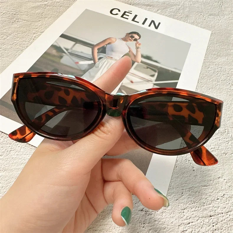 New Arrival Cat Eye Sunglasses Women Oval Glasses Vintage Brand Elliptic Square Sun Glasses for Female Shades Female Eyewear