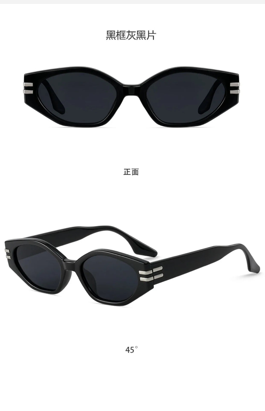 Vintage Black Square Sunglasses Woman Luxury Brand Small Rectangle Sun Glasses Female Gradient Clear Eyewear Oculos De Sol