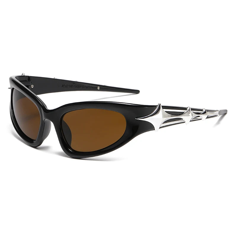 Y2k Fashion Punk Sports Sunglasses for Men Women Luxury Brand Designer Sun Glasses Men's Vintage Shades UV400 Goggle Eyewear