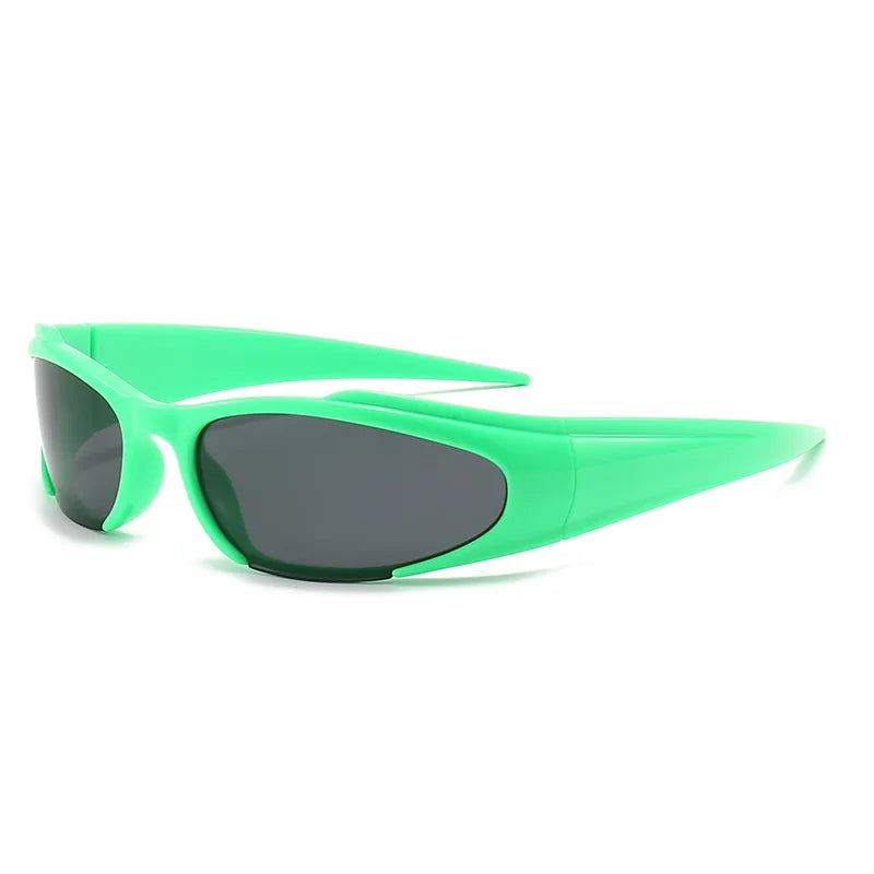 Y2k Sunglasses For Women Vintage Punk Men's Sun Glasses Retro Oval Mirror Lenses Eyewear Outdoor Cycling Goggle UV400