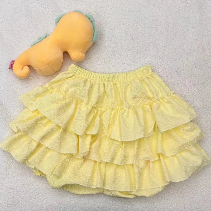 Gothic Y2k Elastic Waist Harajuku Y2k Short Skirt Women Hot Chick Chic Ruffle Subculture Skirts Design Retro Cake Skirt Lolita