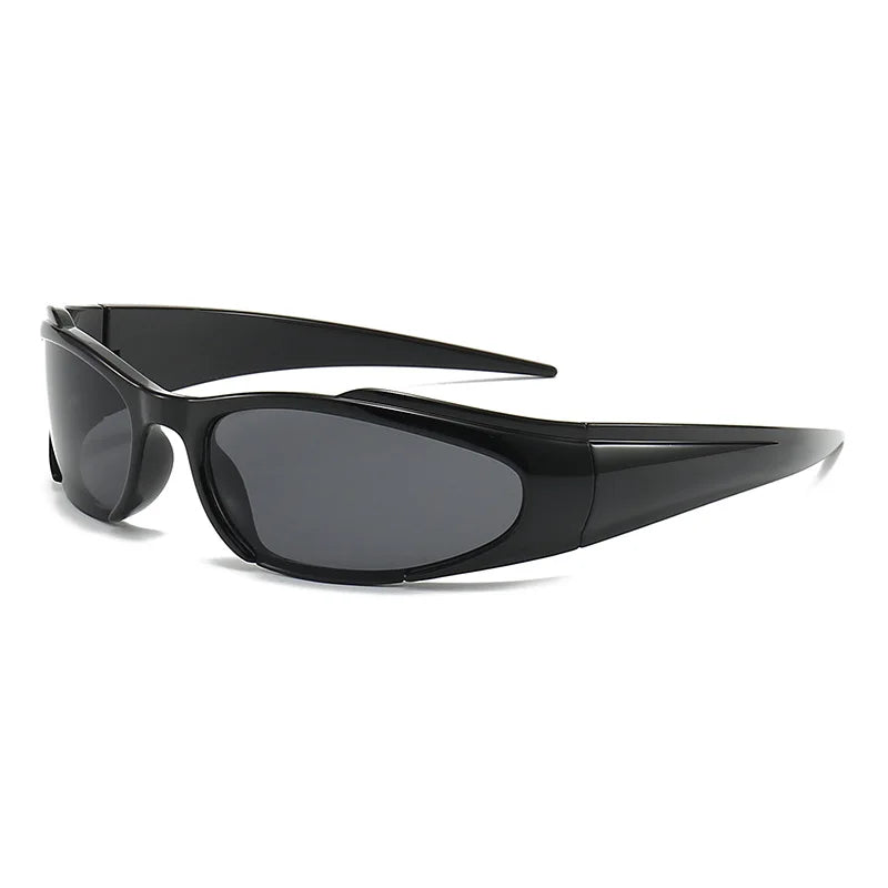 Y2k Sunglasses For Women Vintage Punk Men's Sun Glasses Retro Oval Mirror Lenses Eyewear Outdoor Cycling Goggle UV400