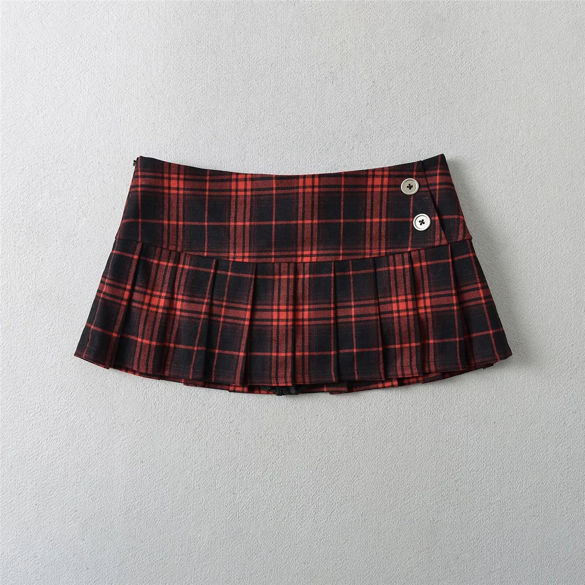 Summer Mini Skirts For Woman Graduation Seaon Red Plaid Skirts Women Y2k Skirts Vintage Clothes Pleated Skirts Preppy Style