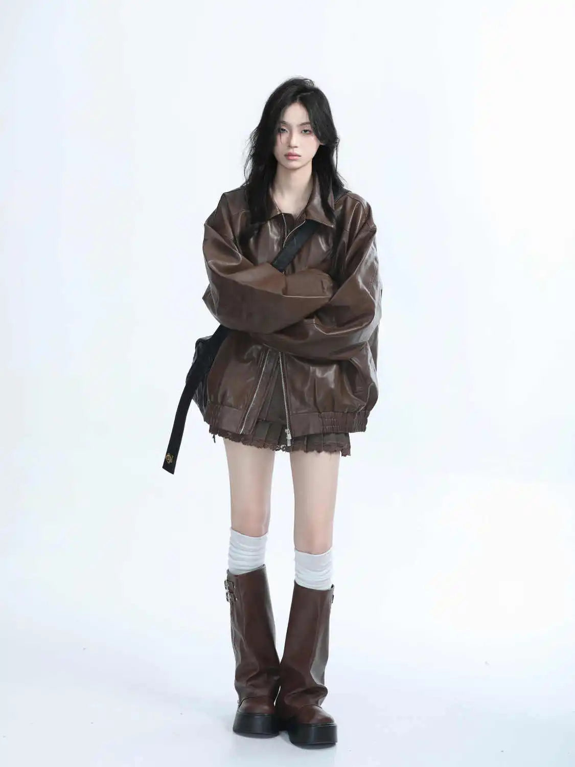 Harajuku Thin Leather Jackets Retro Autumn 2025 Korean Fashion American Vintage Denim Coats Women and Mens Casual Y2k Clothing