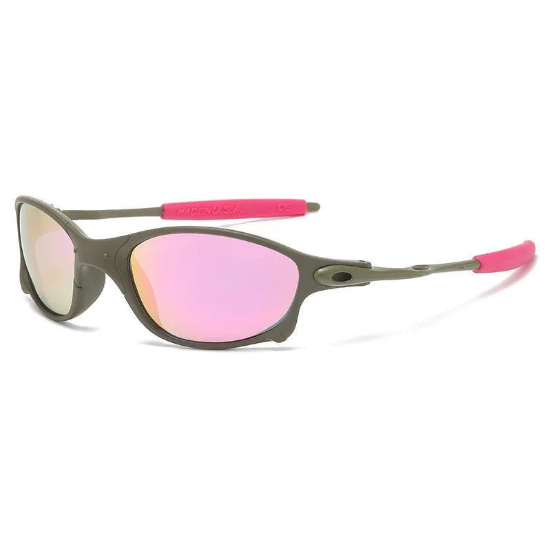 Fashion Colorful Sport Sunglasses Sun Glasses Goggles Gradient UV400 Windproof Sunglasses for Men Women Retro De Sol Masculino