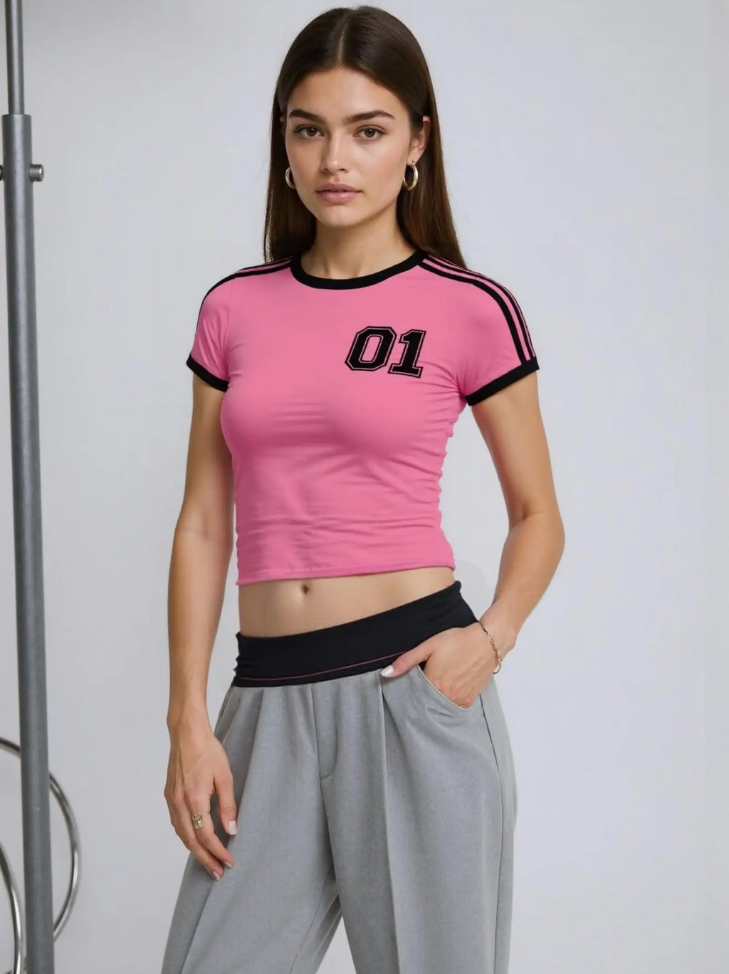 ﻿Y2k Clothes Gothic Crop Tops 01 Pattern Print Vintage Women Casual Baby Tee Streetwear Girls Aesthetic Short Sleeves T-Shirt ﻿