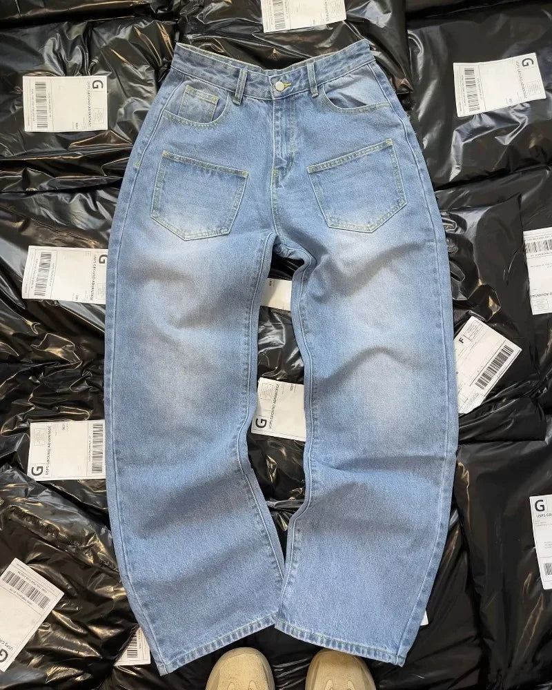 Y2K Baggy Jeans Harajuku vintage cherry blossom Embroidery high quality jeans streetwear Hip Hop gothic men women wide leg jeans