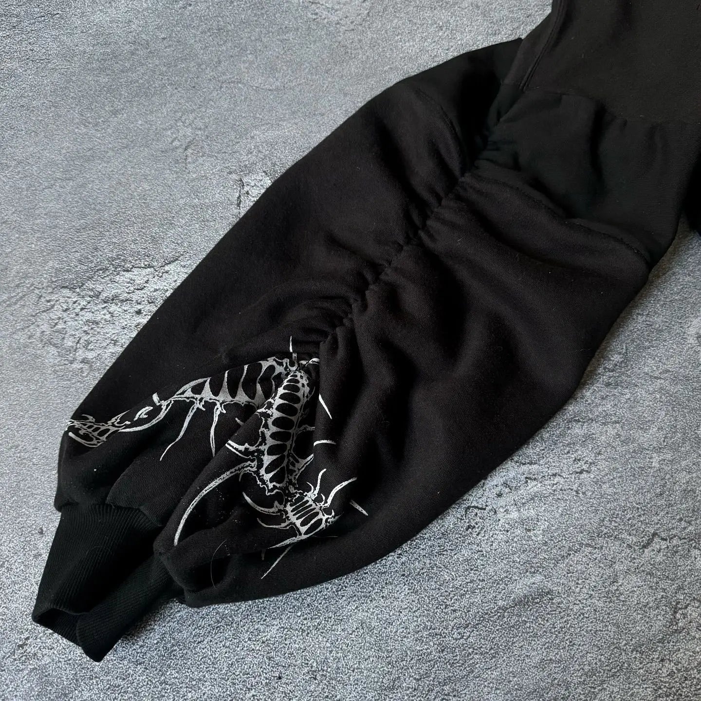 Y2k Round Neck Long Sleeved Hoodie Streetwear Oversized Hip-Hop Vintage Punk Printing Sweatshirt Winter Fall School Oot Outfit