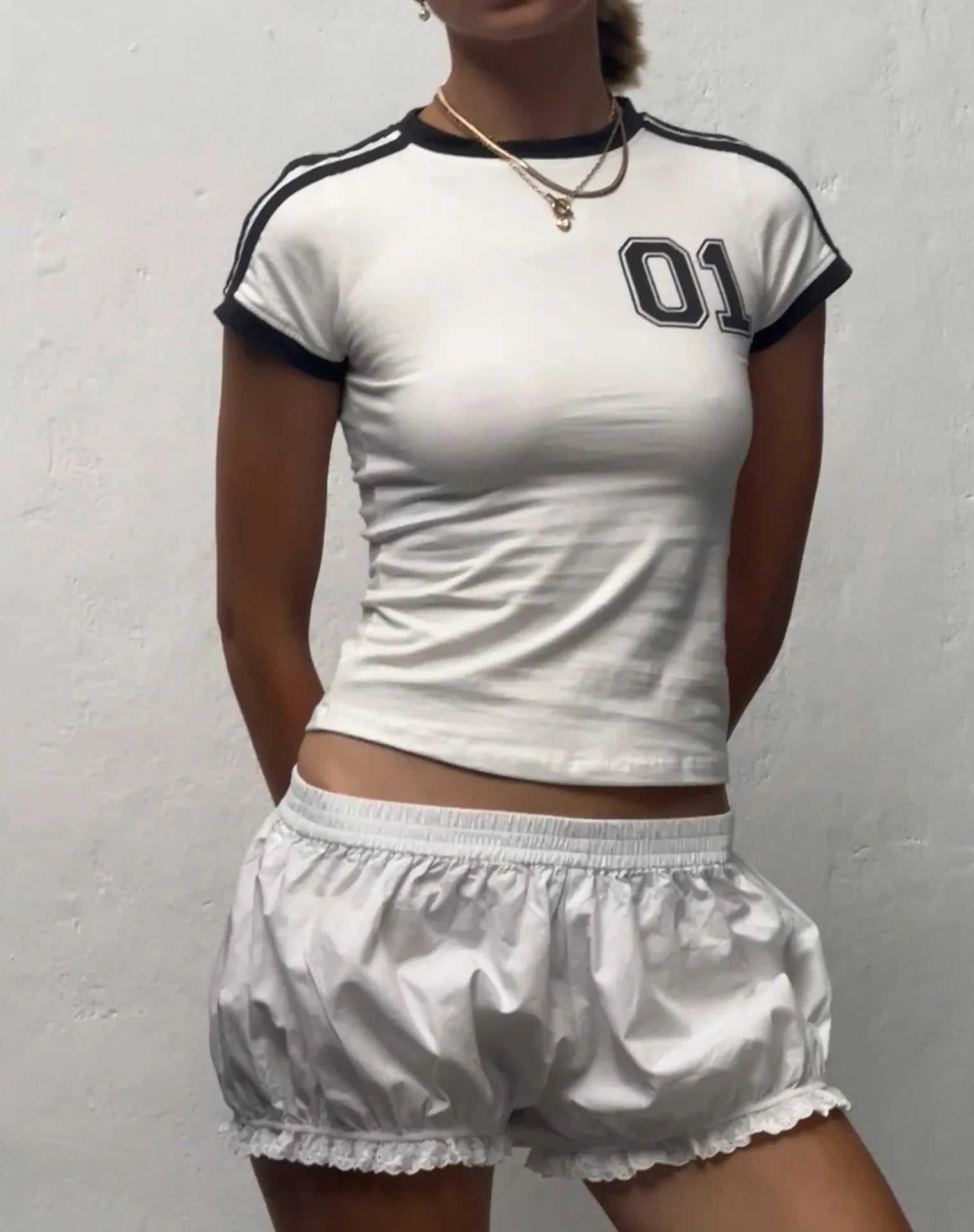 ﻿Y2k Clothes Gothic Crop Tops 01 Pattern Print Vintage Women Casual Baby Tee Streetwear Girls Aesthetic Short Sleeves T-Shirt ﻿