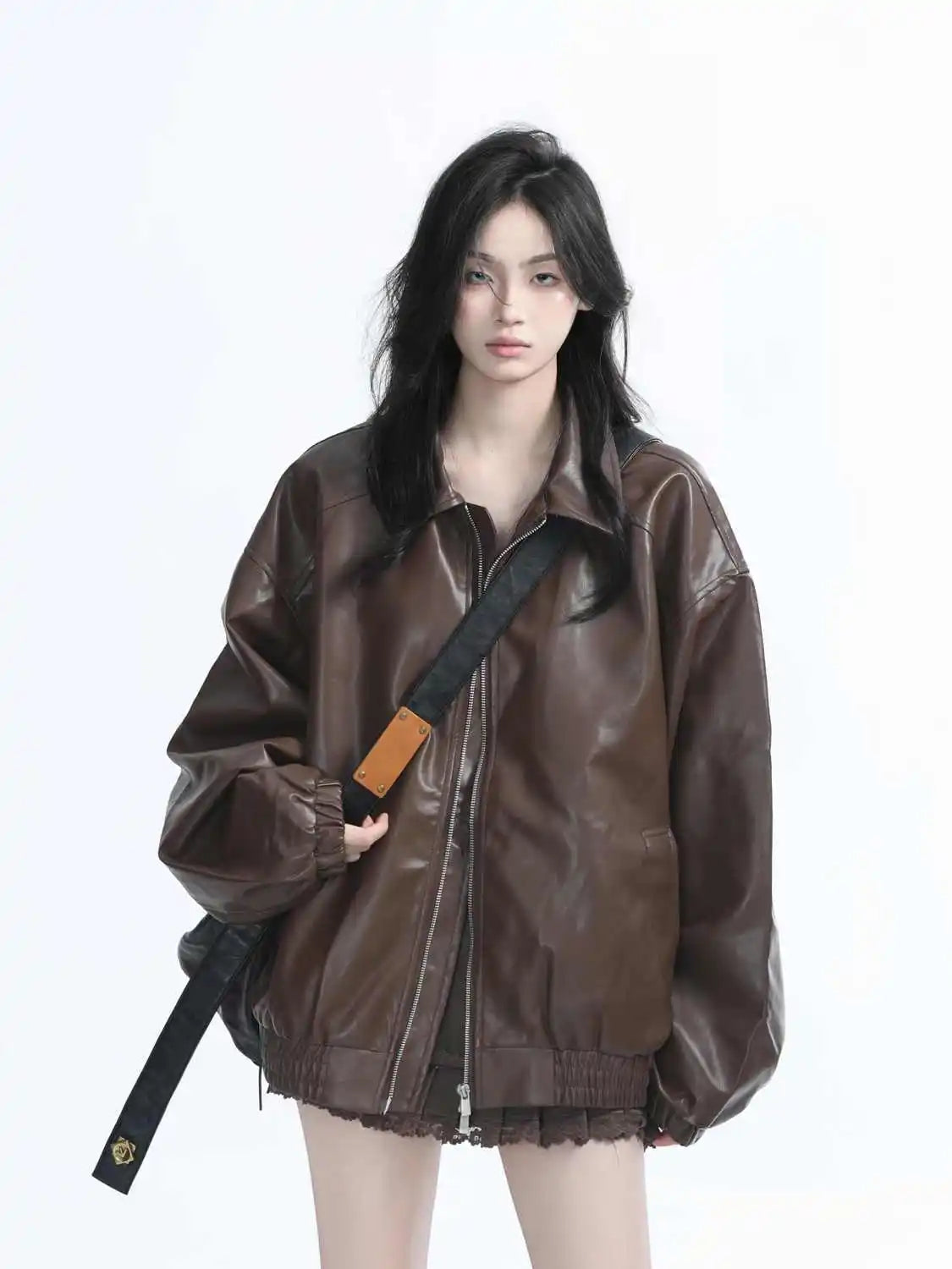 Harajuku Thin Leather Jackets Retro Autumn 2025 Korean Fashion American Vintage Denim Coats Women and Mens Casual Y2k Clothing