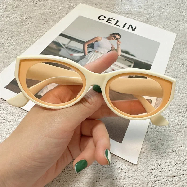 New Arrival Cat Eye Sunglasses Women Oval Glasses Vintage Brand Elliptic Square Sun Glasses for Female Shades Female Eyewear