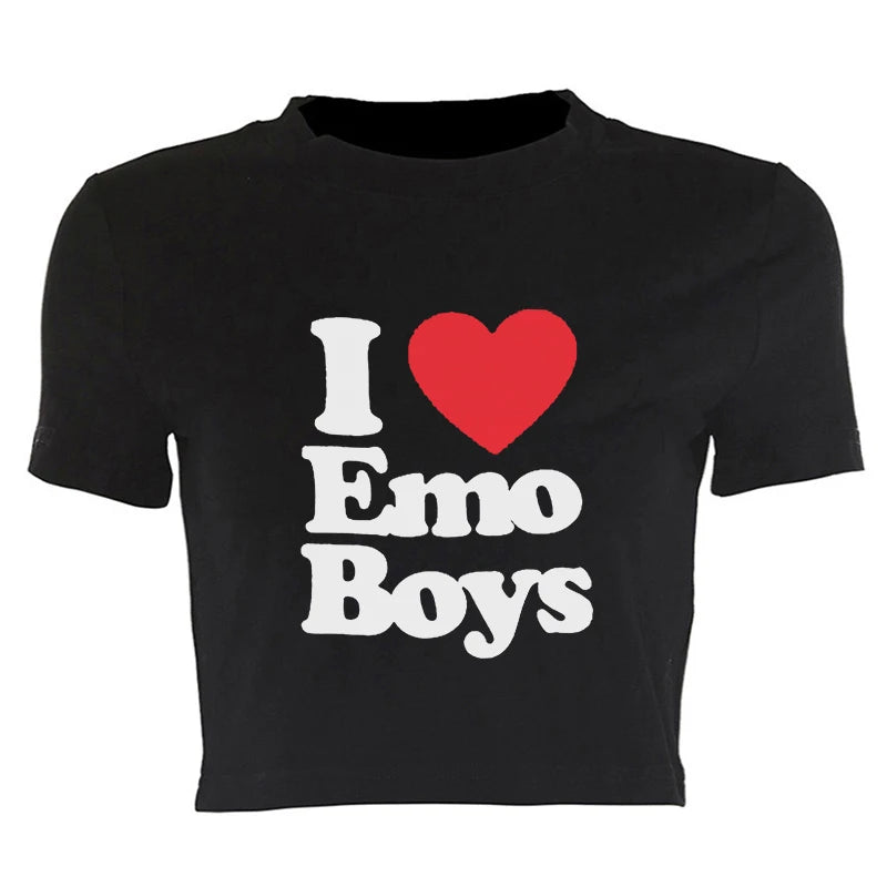 Y2K New Printed T-shirt Fashion Casual Short