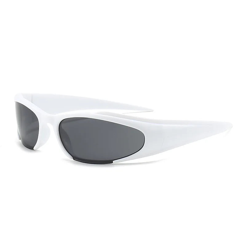 Y2k Sunglasses For Women Vintage Punk Men's Sun Glasses Retro Oval Mirror Lenses Eyewear Outdoor Cycling Goggle UV400