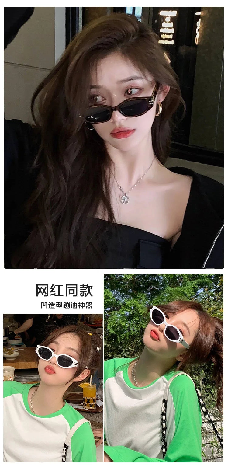 Vintage Black Square Sunglasses Woman Luxury Brand Small Rectangle Sun Glasses Female Gradient Clear Eyewear Oculos De Sol