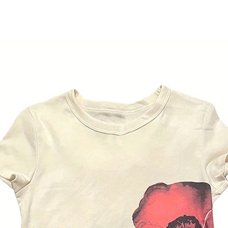 Y2K Aesthetic Summer Baby Tee Korean Popular Clothes