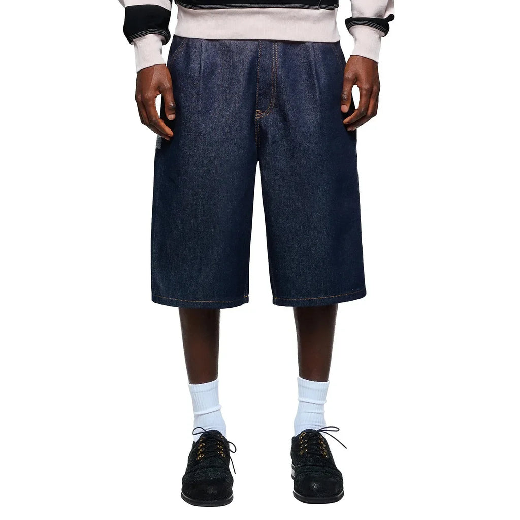 Fashion Cherry Blossom Pocket Embroidery Jeans Shorts Men Women Retro Baggy Black Denim Short Y2k Jorts Hip Hop Streetwear Pants
