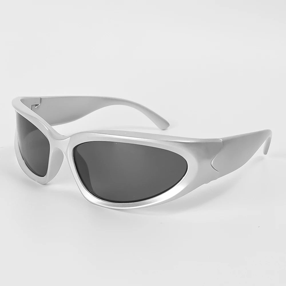 New Y2K Sports Punk Sunglasses Women Brand Designer Square Goggle Men Luxury Sun Glasses UV400 Colorful Mirror Fashion Eyewear