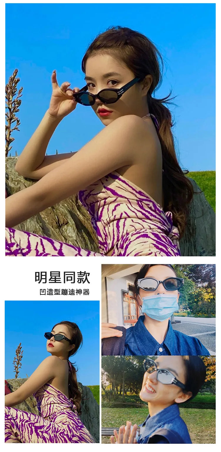Vintage Black Square Sunglasses Woman Luxury Brand Small Rectangle Sun Glasses Female Gradient Clear Eyewear Oculos De Sol