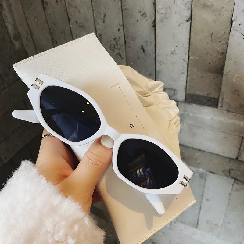 Vintage Black Square Sunglasses Woman Luxury Brand Small Rectangle Sun Glasses Female Gradient Clear Eyewear Oculos De Sol