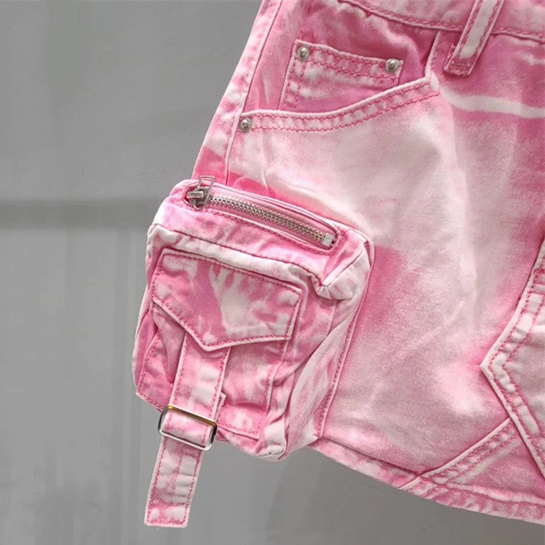 Vintage Y2k Skirt for Women Clothing Street Fashion Harajuku Hip Hop Washing Aging Mini Skirt Jean Casual Sexy Denim Skirt