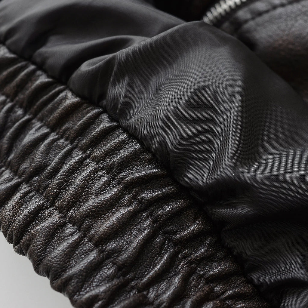 Faux Leather Women Jackets Pu Coats Turn Down Collar Coat Casual Loose Y2k Streetwear Splice Work Jacket Autumn Winter 2025