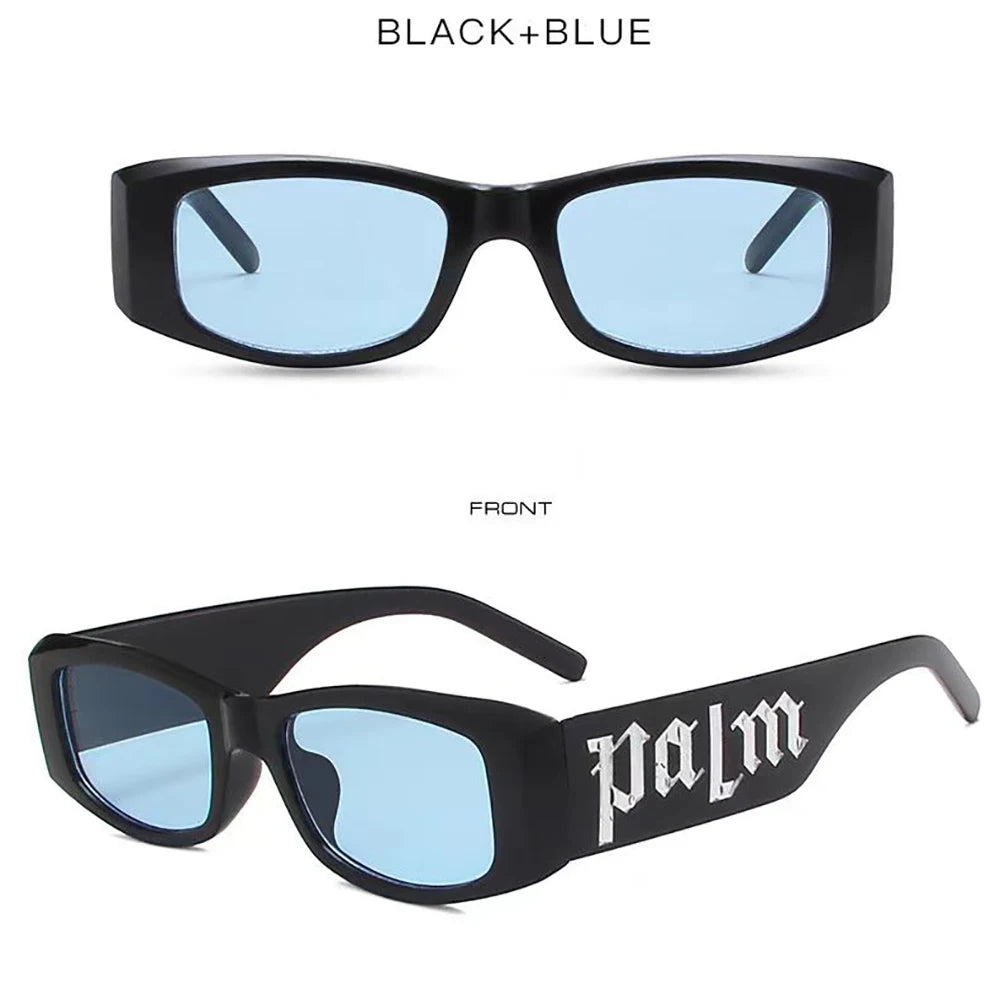 1/2pcs Colorful candy colored fashionable wide leg sunglasses for men and women, UV resistant candy colored letter sunglasses