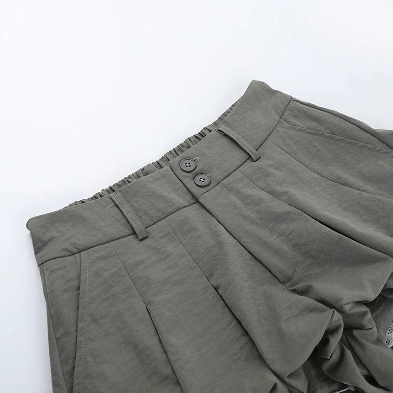 Y2K Street Style 2025 Summer New Arrival Women's Low Waist Flower Bud Super Short Trendy Girl Mini Skirt Women's Clothing