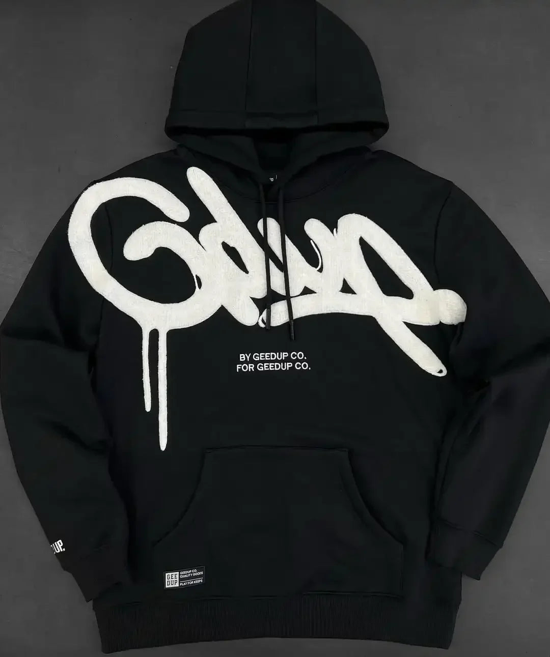 Y2K Style Hoodie with Pearl Details, Gothic Letter Print Zip-Up Hooded Sweatshirt