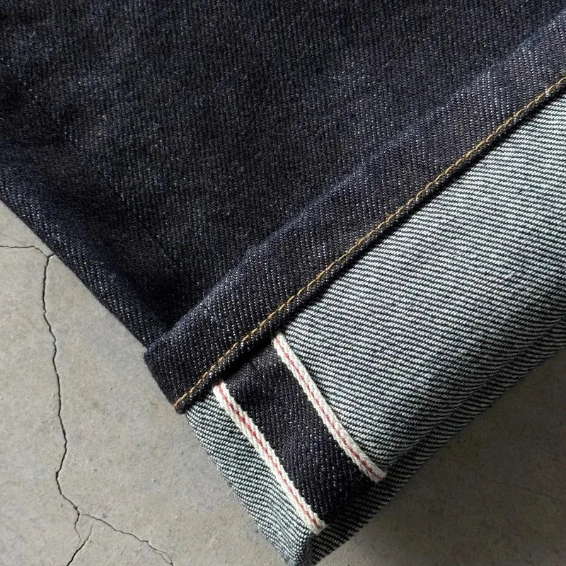2025 New Y2K Baggy jeans Cherry Blossom Selvedge Embroidery Denim Pants men women denim fabric American Hiphop Streetwear W★★★★