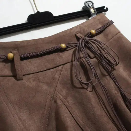 Women's Skirt Y2k Summer Fashion New Vintage Clothing Irregular Skirt Pleated Belts Beading Vintage Clothing Design Short Skirts