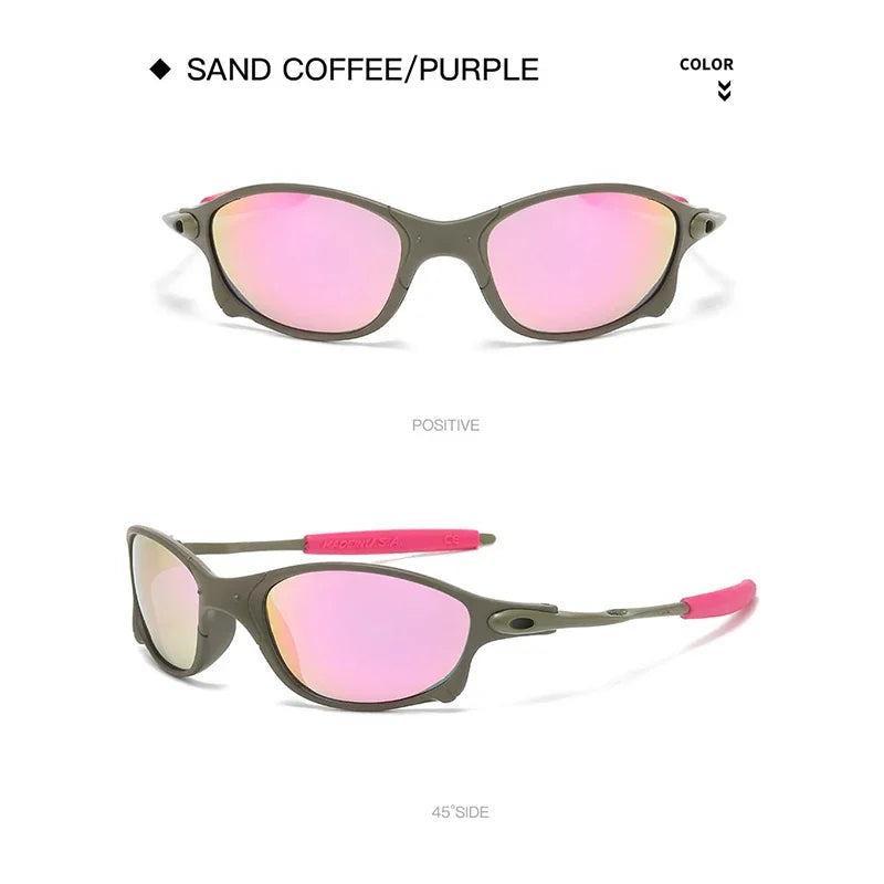 Fashion Colorful Sport Sunglasses Sun Glasses Goggles Gradient UV400 Windproof Sunglasses for Men Women Retro De Sol Masculino
