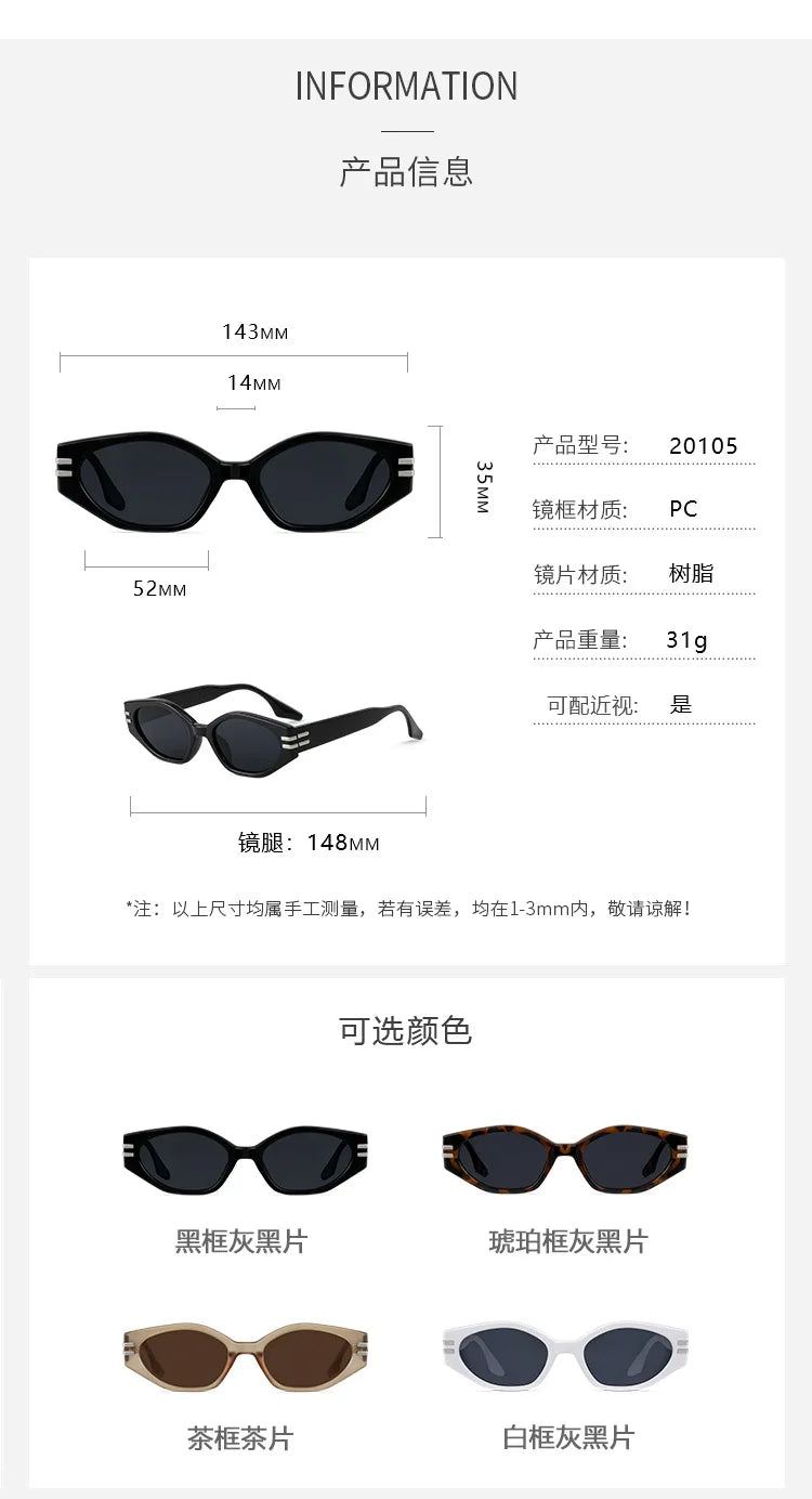Vintage Black Square Sunglasses Woman Luxury Brand Small Rectangle Sun Glasses Female Gradient Clear Eyewear Oculos De Sol