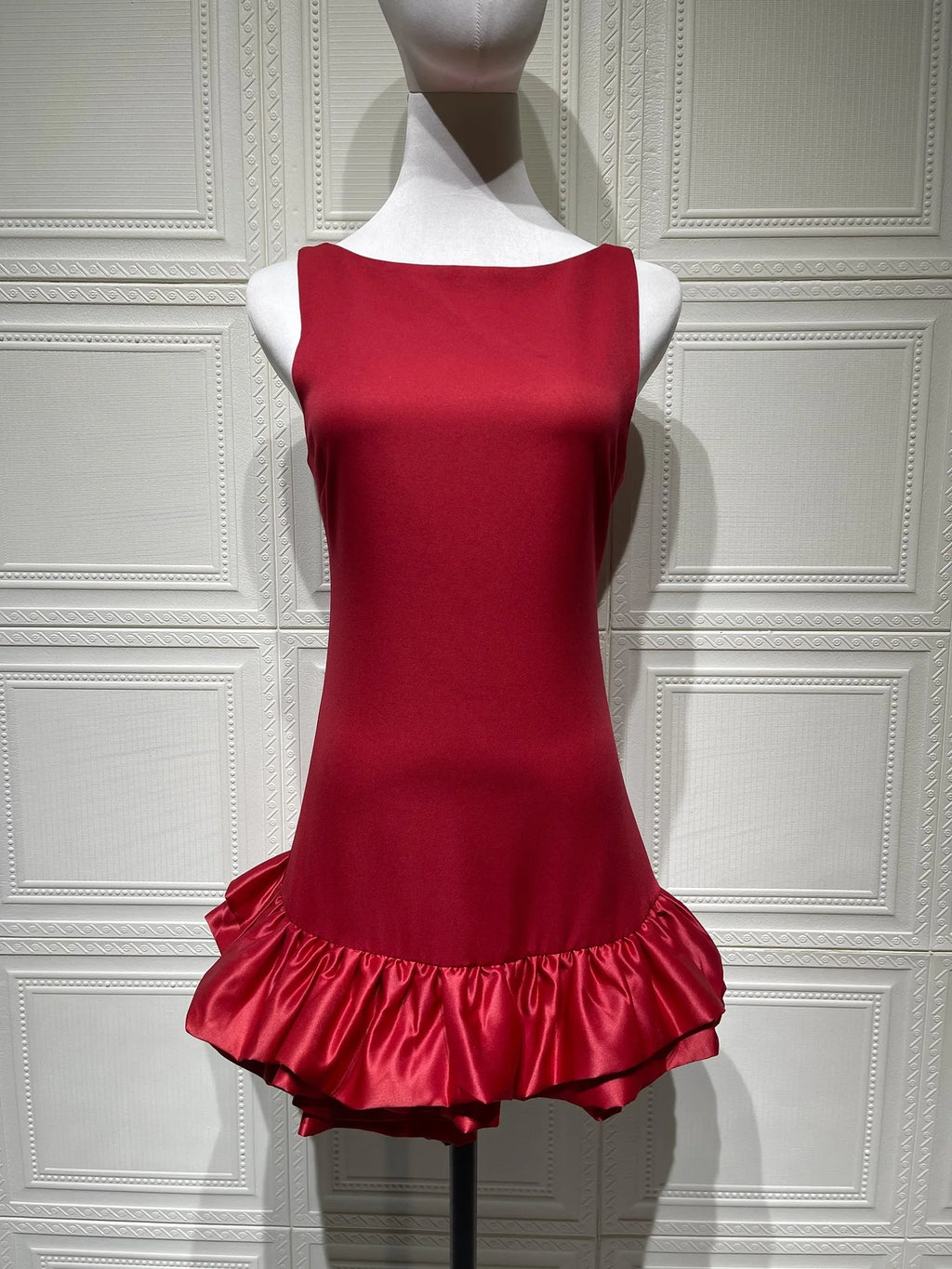 Chic Y2K Sleeveless Backless Mini Dress For Women Elegant Ruffled Hem Folds Short Sundress Holiday Lady Evening Party Vestidos