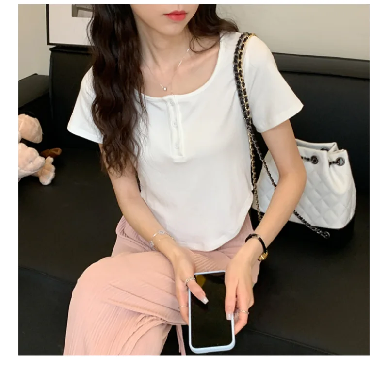 Y2k Korean Sweet Tee Casual Slim Fit Women's T-Shirt