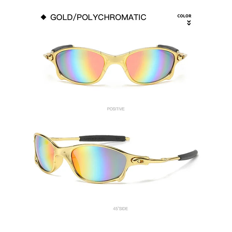 Fashion Colorful Sport Sunglasses Sun Glasses Goggles Gradient UV400 Windproof Sunglasses for Men Women Retro De Sol Masculino