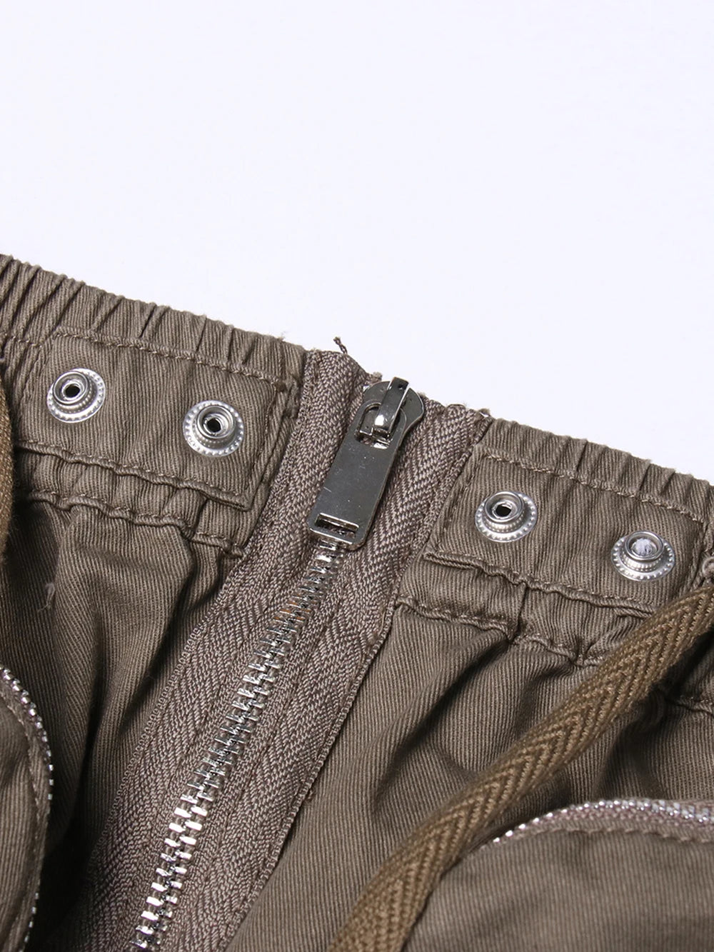Modphy Y2k Black long Skirt Fashion Harajuku Multi Pocket Solid Skirt Womens Streetwear Casual Sexy Khaki Skirt
