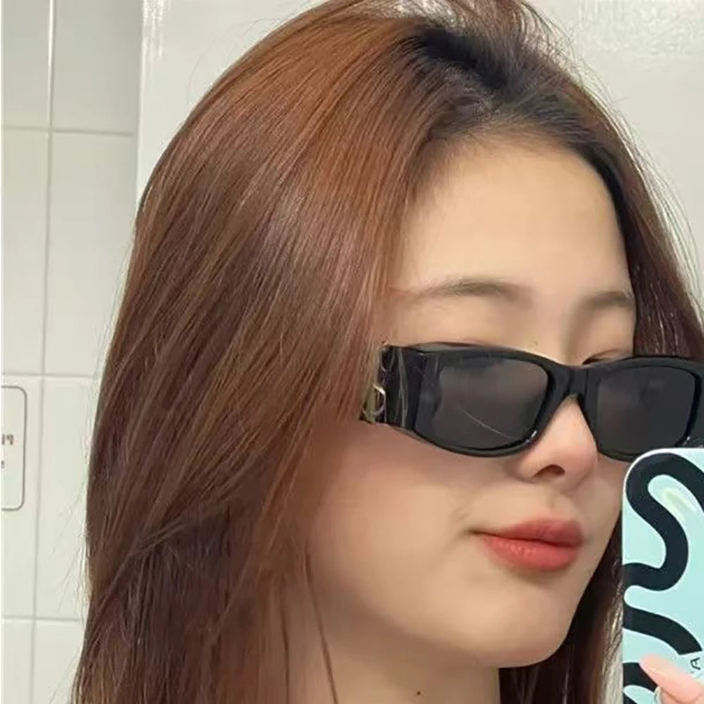 1/2pcs Colorful candy colored fashionable wide leg sunglasses for men and women, UV resistant candy colored letter sunglasses