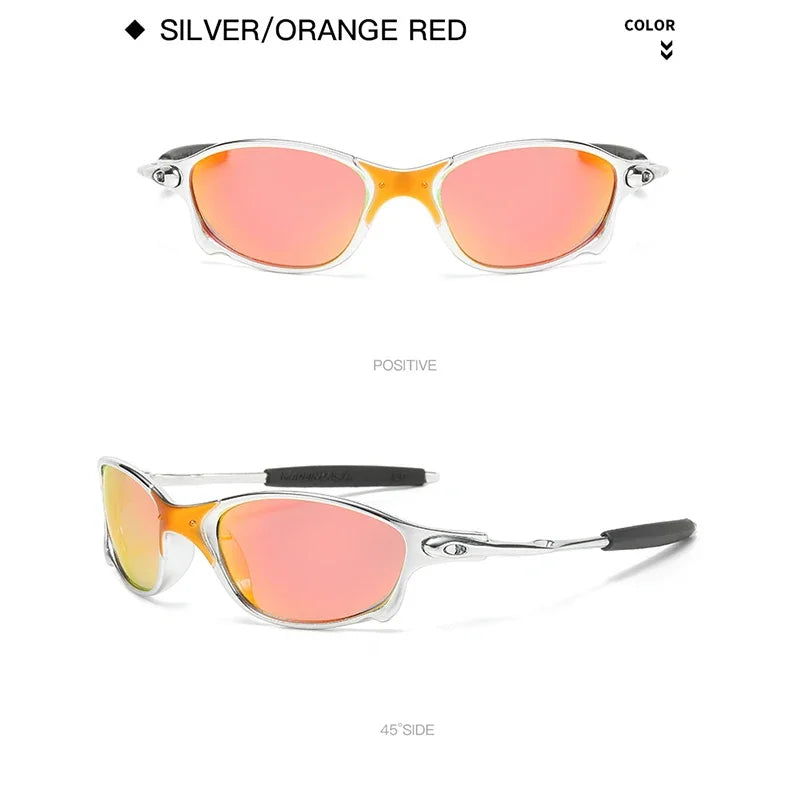 Fashion Colorful Sport Sunglasses Sun Glasses Goggles Gradient UV400 Windproof Sunglasses for Men Women Retro De Sol Masculino