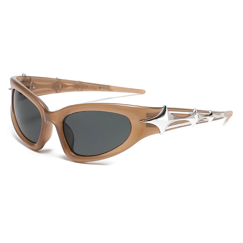 Y2k Fashion Punk Sports Sunglasses for Men Women Luxury Brand Designer Sun Glasses Men's Vintage Shades UV400 Goggle Eyewear