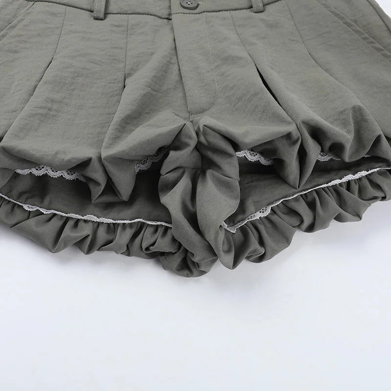 Y2K Street Style 2025 Summer New Arrival Women's Low Waist Flower Bud Super Short Trendy Girl Mini Skirt Women's Clothing
