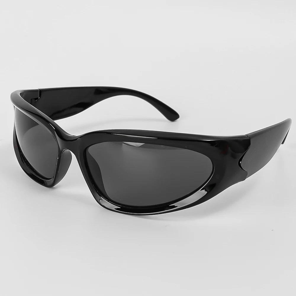 New Y2K Sports Punk Sunglasses Women Brand Designer Square Goggle Men Luxury Sun Glasses UV400 Colorful Mirror Fashion Eyewear