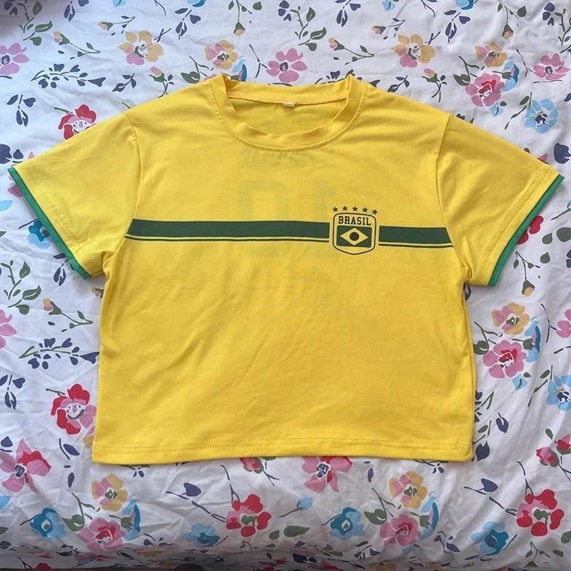 Y2K letter graphics Baby Tee Vintage