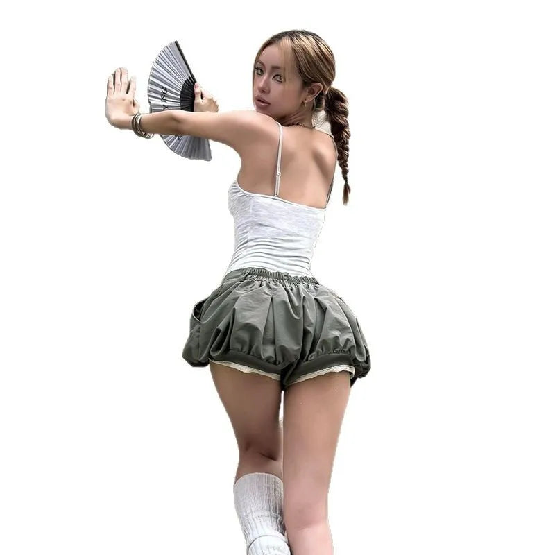Y2K Street Style 2025 Summer New Arrival Women's Low Waist Flower Bud Super Short Trendy Girl Mini Skirt Women's Clothing