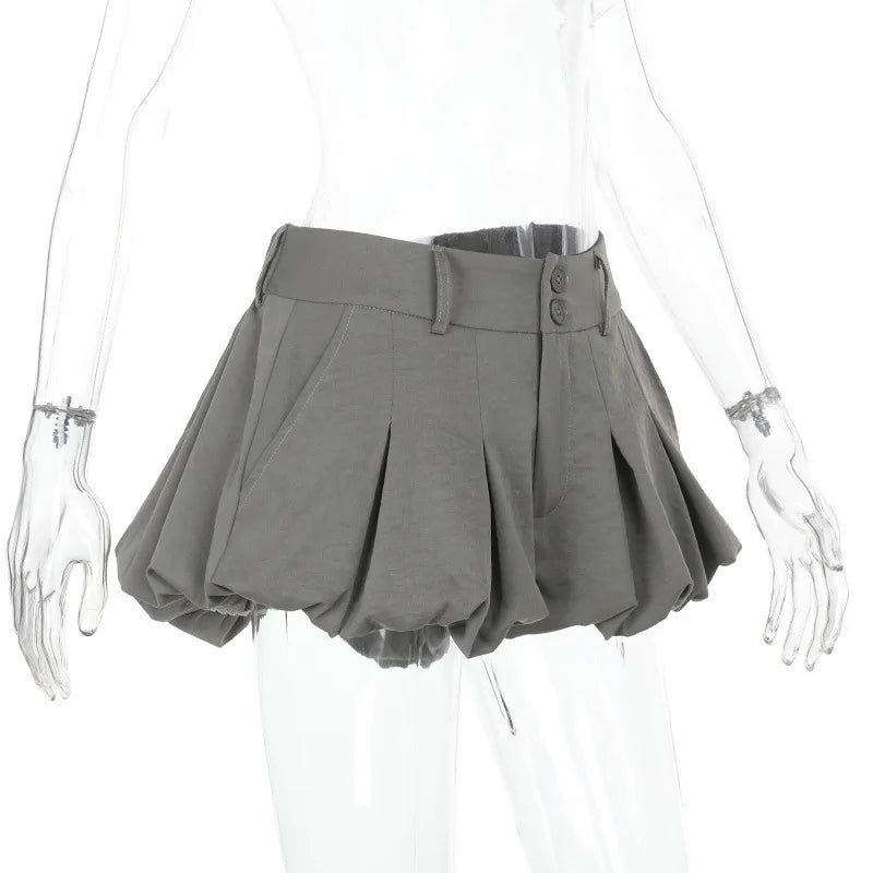 Y2K Street Style 2025 Summer New Arrival Women's Low Waist Flower Bud Super Short Trendy Girl Mini Skirt Women's Clothing