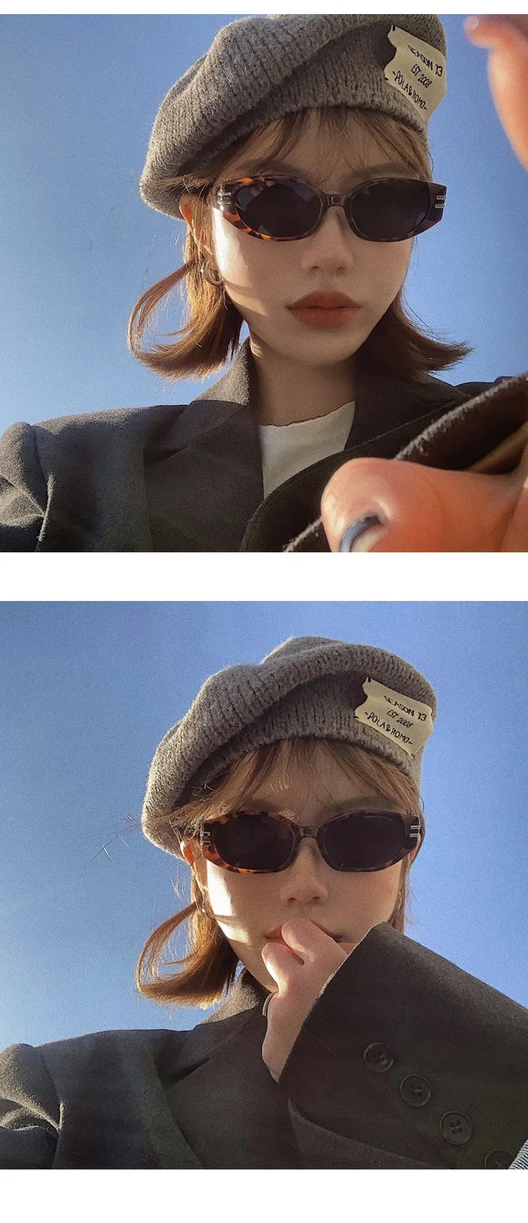 Vintage Black Square Sunglasses Woman Luxury Brand Small Rectangle Sun Glasses Female Gradient Clear Eyewear Oculos De Sol
