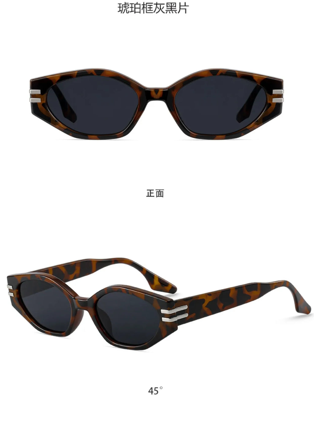 Vintage Black Square Sunglasses Woman Luxury Brand Small Rectangle Sun Glasses Female Gradient Clear Eyewear Oculos De Sol