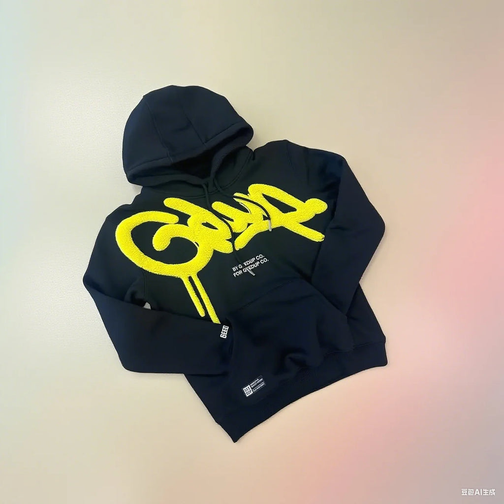 Y2K Style Hoodie with Pearl Details, Gothic Letter Print Zip-Up Hooded Sweatshirt